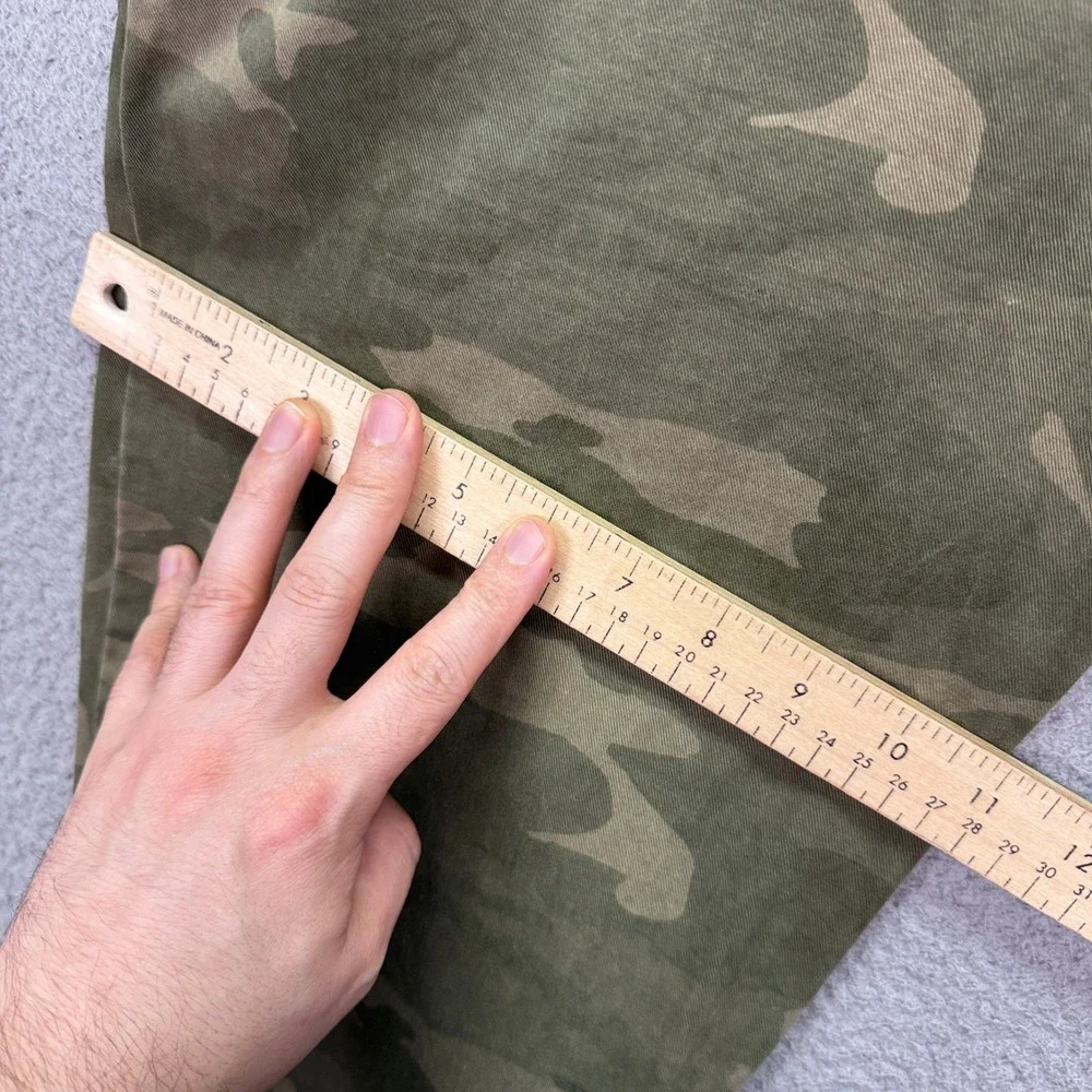 Hollister Pants Men 36x32 Green Camo Straight Cotton Military Preppy Y2K